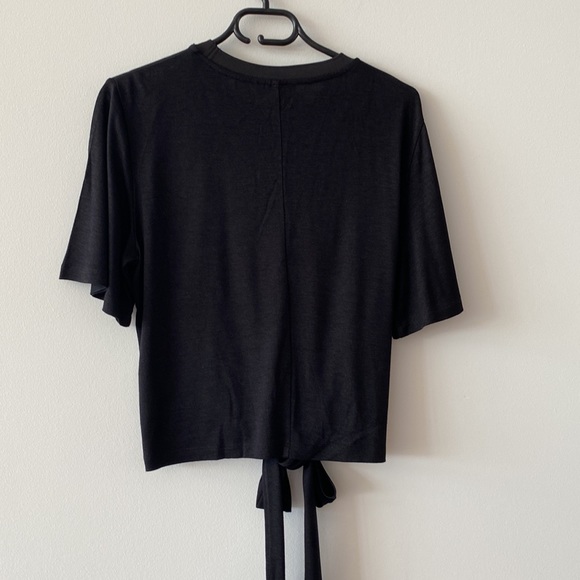 💖 SABA - Black Blouse with Tie 💖 - Picture 2 of 6